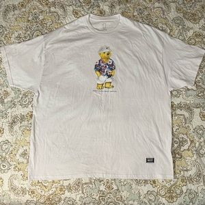 NWOT Grizzly Griptape "Hamptons Bear" Short Sleeve Tee white Man’s Size 3XL.